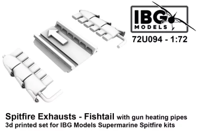 IBG U7294 Spitfire Exhausts Fishtail w/ gun heat.pipes 1/72