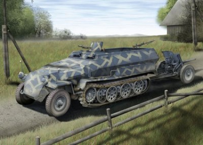 Dragon 7371 Sd.Kfz. 251 Ausf. C (revetted) &amp; 3.7 cm Pak 35/36