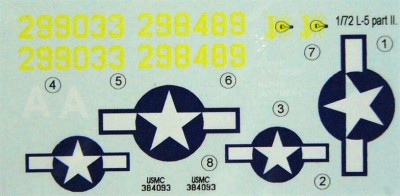LF Model C7276 Decals Stinson L-5/OY-1 USAF Part II. (AZ) 1/72