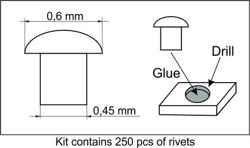 Plus model 460 1/35 Rivets 0,6 mm (250 pcs.)