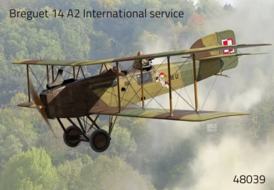 Fly model 48039 Breguet 14 A2 'Internat. service' (4x camo) 1/48