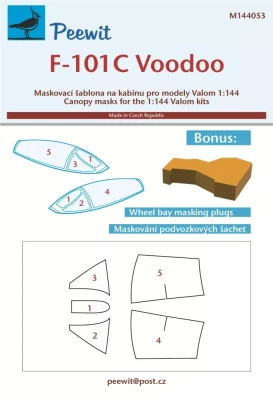 Peewit M144053 Canopy mask F-101C Voodoo (VALOM) 1/144