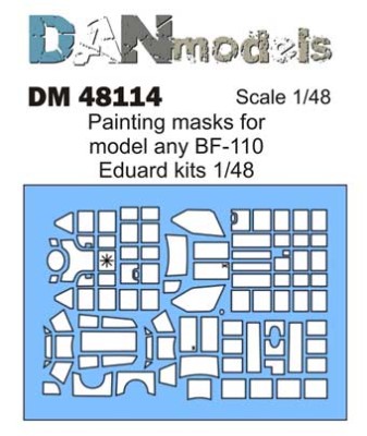Dan models 48114 Painting masks for model any BF-110 Eduard kits 1/48