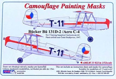 AML AMLM33022 Маска камуфляж Bu 131D-2/Aero C-4 1/32