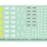 Reji Model JM438 Sport and racing seats universal logos 1/24