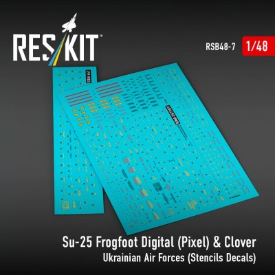 Reskit RSB48007 Su-25 Frogfoot Digital (Pixel)&amp; Clover Ukr.AF 1/48
