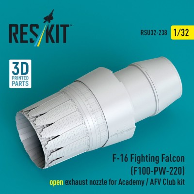 Reskit RSU32-238 F-16 Fight.Falcon (F100-PW-220) exhaust (ACA) 1/32