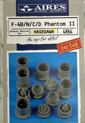 Aires 4864 F-4B/N/C/D &amp; RF-4B/C Phantom II exh.nozzles 1/48