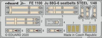 Eduard FE1100 1/48 Ju 88G-6 seatbelts STEEL (DRAG)