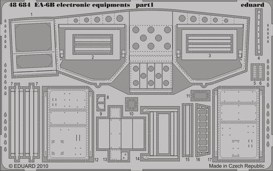 Eduard 48684 EA-6B electronic equipments