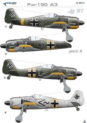 Colibri decals 48014 Fw-190 A3 JG 51 part II 1/48