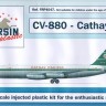 F-rsin Plastic FRP4047 Convair CV-880 Cathay Pacific, silk-screened decals 1/144