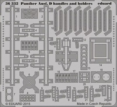 Eduard 36332 SET Panther Ausf. D handles and holders (TAM) 1/35