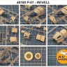 KV Models 48180 Northrop P-61A/B Black Widow (REVELL #04887, #04538, MONOGRAM #85-7546, #7546, #8940, #86030) + маски на диски и колеса REVELL US 1/48