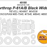 KV Models 48180 Northrop P-61A/B Black Widow (REVELL #04887, #04538, MONOGRAM #85-7546, #7546, #8940, #86030) + маски на диски и колеса REVELL US 1/48