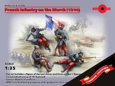 ICM 35705 Французская пехота на марше (1914 г.) 1/35