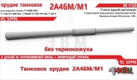 ЭВМ RS35196 Орудие танковое 2А46М/М1 без кожуха. Цельнопечатный ствол с армированием 1/35