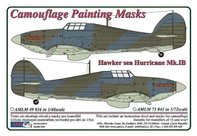 AML AMLM49034 Camouflage masks Hawker sea Hurricane Mk.IB 1/32