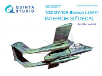 Quinta studio QD32077 OV-10A (версия для USAF) (для модели KittyHawk) 3D Декаль интерьера кабины 1/32