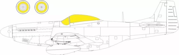 Eduard CX673 Mask P-51D (EDU) 1/72