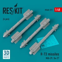 Reskit 48372 R-73 missiles (MiG-29, Su-27) (4 pcs.) 1/48