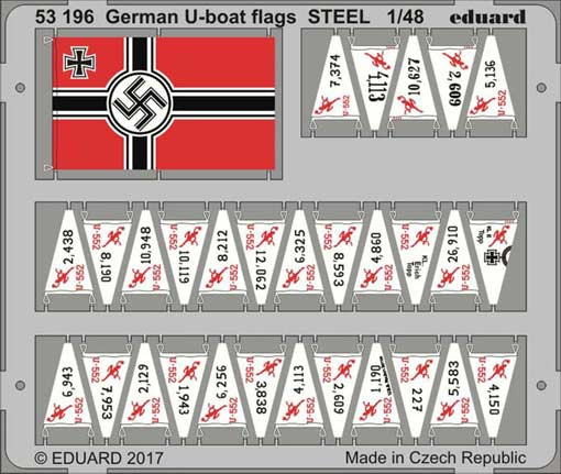 Eduard 53196 German U-boat flags 1/48