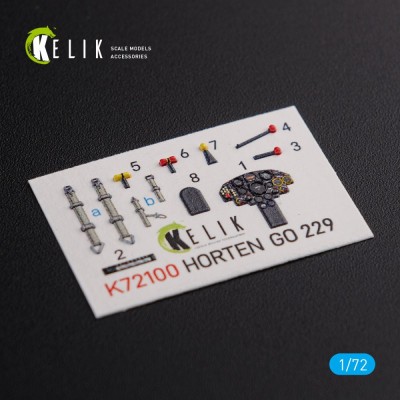 Reskit K72100 Horten Go 229 Interior 3D (REV) 1/72