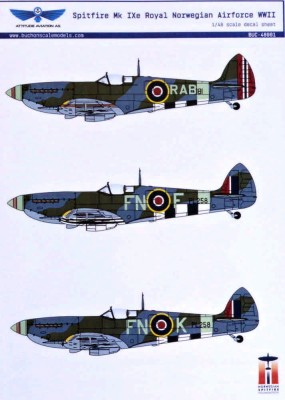 Attitude Aviation As BUC-48001 Decal Spitfire Mk. IXe Royal Norvegian AF 1/48