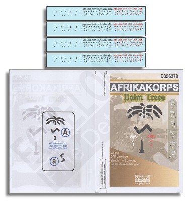 Echelon FD D356278 Re-printed! Afrika Korps Palm Trees in black, red and white 1/35