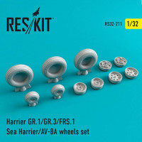Reskit RS32-0211 Harrier GR.1/3/AV-8A/FRS.1/Sea Harrier wheels 1/32
