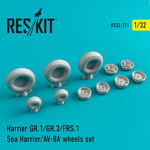 Reskit RS32-0211 Harrier GR.1/3/AV-8A/FRS.1/Sea Harrier wheels 1/32