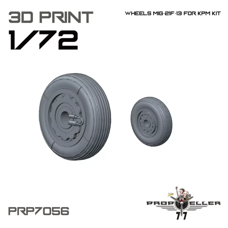 77 Propeller 77PRP-7056 MiG-21F-13 wheels (KPM) 1/72