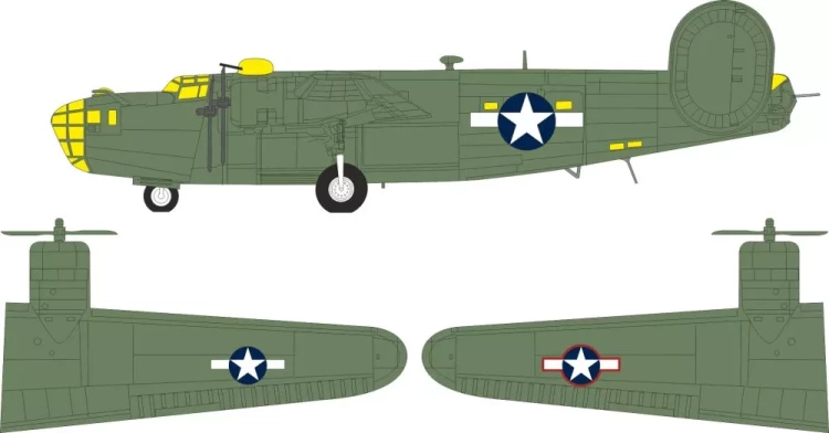 Eduard CX701 Mask B-24D US nat.insignia (AIRF) 1/72