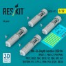 Reskit 32573 Mk-54 Depth bombs (350 lbs) (4 pcs.) 1/32
