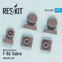 Reskit RS72-0078 N.A. F-86 Sabre wheels set (AIRF,ACAD,HAS) 1/72