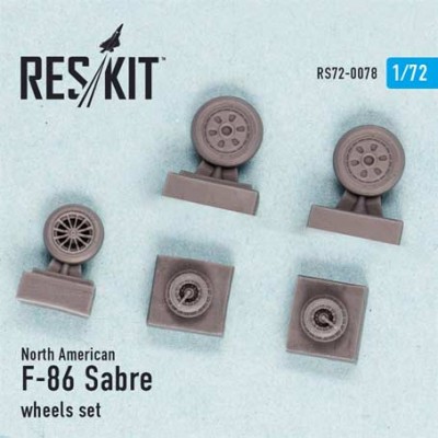 Reskit RS72-0078 N.A. F-86 Sabre wheels set (AIRF,ACAD,HAS) 1/72