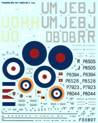 Foxbot Decals FBOT48002 Supermarine Spitfire Mk.II 1/48