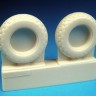 Barracuda Studios BCR32030 (Ltd) American P-51D Mustang Oval Tread Pattern Tyres/Tires (designed to be used with Tamiya kits) 1/32