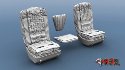 ЭВМ RS40006 Кресло Ми-8 (боевая версия) ремни из ФТД 1/35