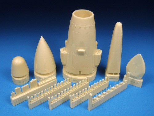 Barracuda Studios BCR72296 Rockwell B-1B Lancer Nose and Tail Correction Set - Late (designed to be used with Monogram and Revell kits) 1/72