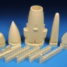Barracuda Studios BCR72296 Rockwell B-1B Lancer Nose and Tail Correction Set - Late (designed to be used with Monogram and Revell kits) 1/72