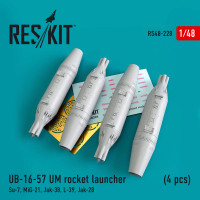 Reskit RS48-0228 UB-16-57 UM rocket launcher (4 pcs) Su-7, Mig-21, Jak-38, L-39, Jak-28 Eduard, Hobby Boss, Smer, Trumpeter 1/48