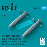 Reskit U72176 300 gallon fuel tank AERO 1D USN&USMC (2 pcs) 1/72