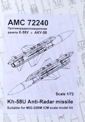 Advanced Modeling AMC 72240 Kh-58U Anti-Radar missiles&amp;launchers (2 pcs.) 1/72