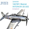 Quinta Studio QD48392 F8F-1 Bearcat (Academy) 3D Декаль интерьера кабины 1/48