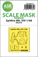 Art Scale 200-M48141 Supermarine Spitfire Mk.VIII canopy frame paint mask (outside only) 1/48