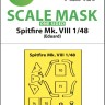 Art Scale 200-M48141 Supermarine Spitfire Mk.VIII canopy frame paint mask (outside only) 1/48