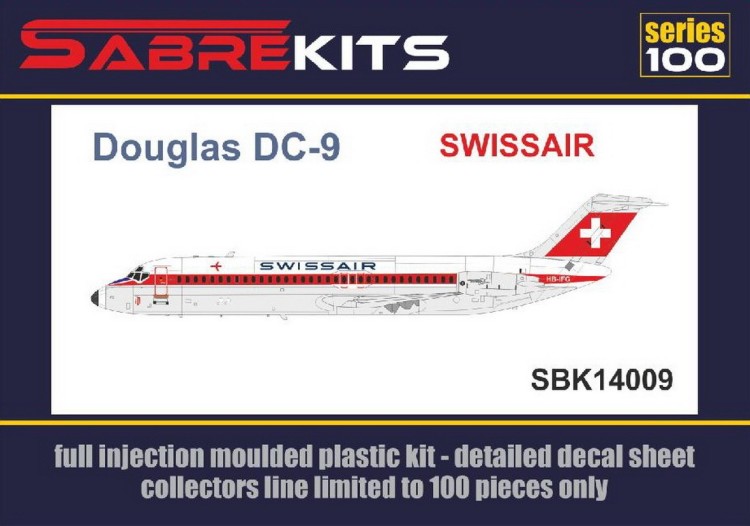 Sabre Kits SBK14009 Douglas DC-9-30 Swiss ex-Fly, new decals 1/144