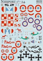 Print Scale 72510 Nieuport N. 17- N. 241. Nieuport 24 n° N 4663 du Sgt Andre Levy - Dessin David Mechin. 2. Nieuport 21E1 No. 4227 Advanced Pilot’s School In Grudziadz, July 192 1/72