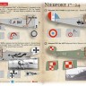 Print Scale 72510 Nieuport N. 17- N. 241. Nieuport 24 n° N 4663 du Sgt Andre Levy - Dessin David Mechin. 2. Nieuport 21E1 No. 4227 Advanced Pilot’s School In Grudziadz, July 192 1/72